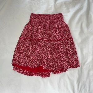 XS red Hollister skirt